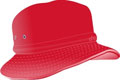 INFANTS BUCKET HAT WITH REAR TOGGLE CROWN ADJUSTER 50*-46CM RED